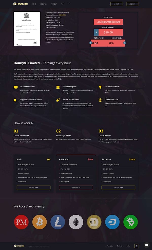 Basic GC HYIP Template 181